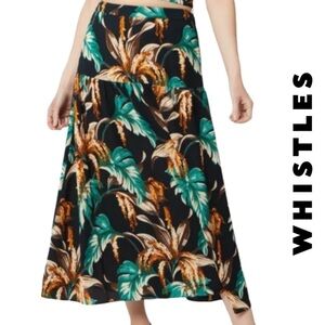Whistles NWT Tropical Floral Samira Skirt, Size 12
